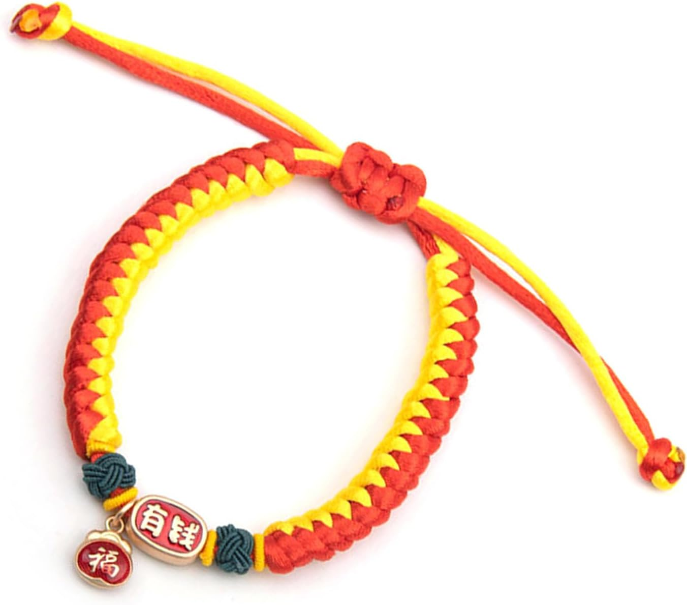 Knitting Cat Collars, Handcraft Adjustable Pet Knit Necklace Fashionable Pet Collar, Handmade Cat Collar Puppy Collar Kitten Necklace(S(19‑35Cm / 7.48‑13.78In)-Red Rope(Rich and Wilful)) image number 6