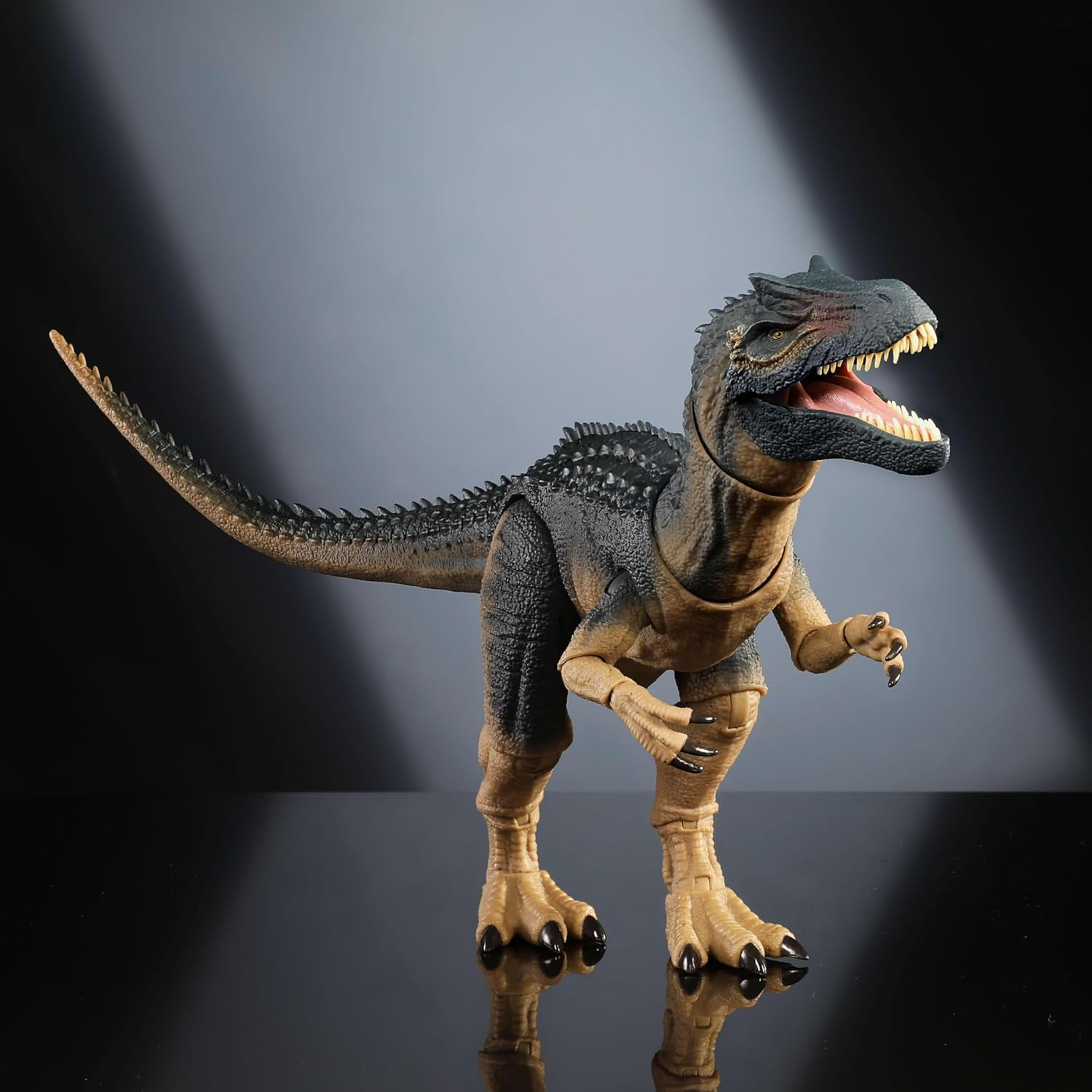 Mattel Jurassic World Hammond Collection Allosaurus Dinosaur Action Figure, Premium Movie Design, Glass Eyes & Wired Tail, 19 Points of Articulation image number 3
