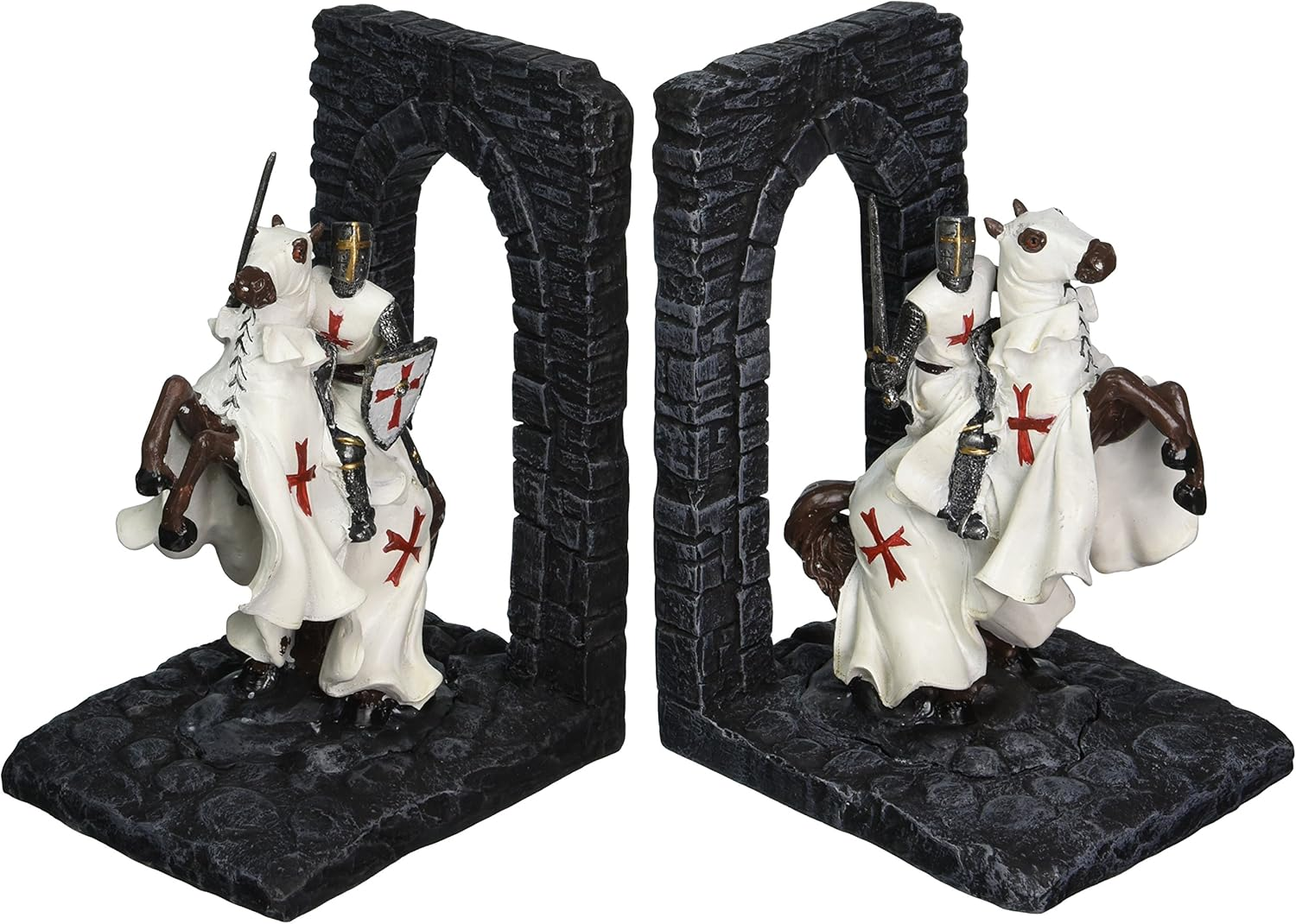 Arthurian Knight Bookend in Two-Tone Metallic (Set of 2) [Kitchen] - Knights Of The Realm