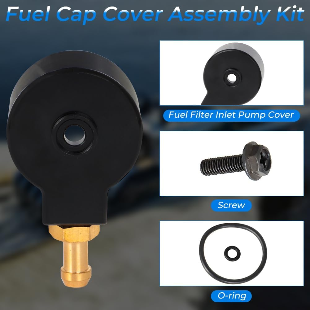 AUTOVIC Fuel Filter Inlet Pump Cover Kit for Mercury Inline 6-Cylinder Outboards 90HP 115HP 140Hp 20Hp Replace Nuber for 35-91078A1, Automotive Replacement Parts image number 5