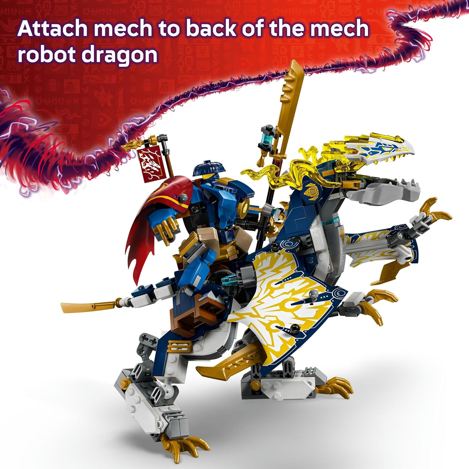 LEGO&reg; NINJAGO&reg; Rogue&rsquo;S Mech Dragon Rider 71843 Ninja Toy and Battle Playset with 4 Minifigures and Combat Accessories, Kids Birthday Toy Idea for Boys and Girls Aged 8 and Up image number 4