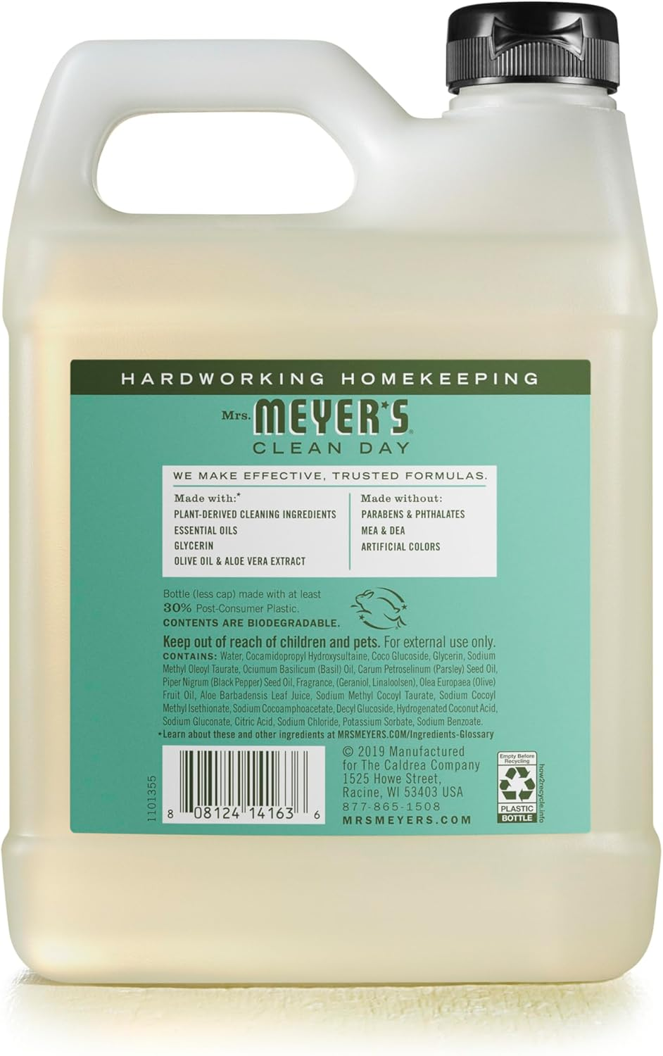 Mrs. Meyer'S Liquid Hand Soap Refill, Basil, 33 Ounce image number 1