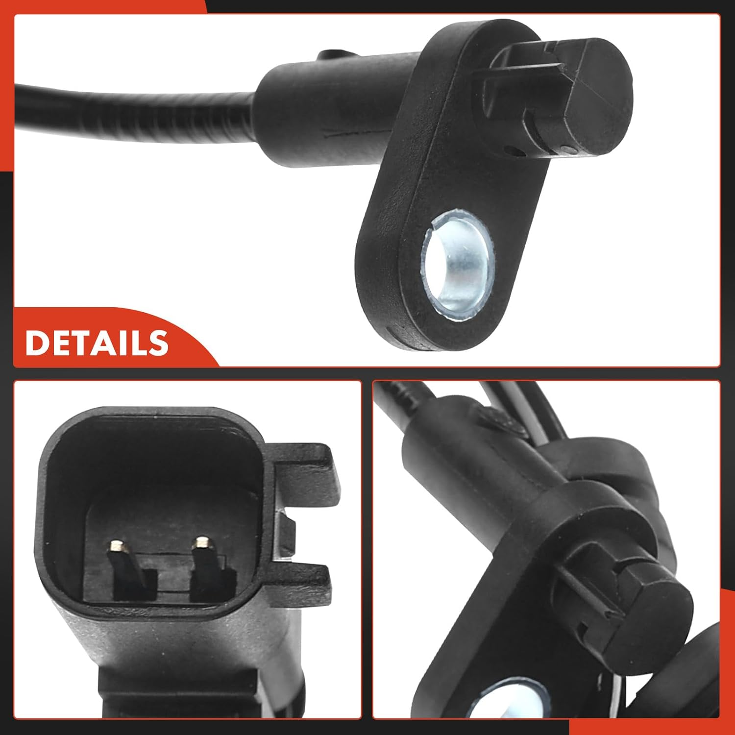 A-Premium Rear Left or Right ABS Wheel Speed Sensor - Compatible with Ford Models - Fiesta 2011 2012 2013 - Rear Driver or Passenger Side, Replaces BE8Z-2C190-A, AE8Z-2C190-A