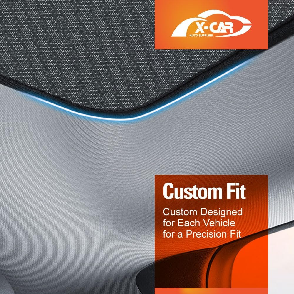 X-CAR 2In1 Glass Roof Sun Shades UV Protection Sunroof Mesh Top for Tesla Model Y 2022-2025 Window Blind Crystal Black - Crystal White image number 6