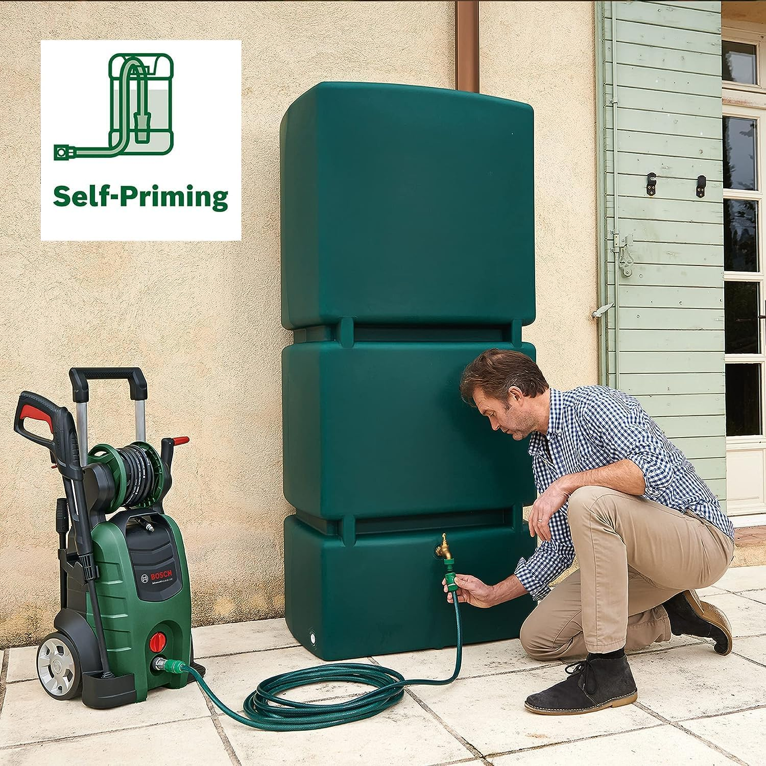 Bosch 2200W Electric High Pressure Washer Cleaner 2175 PSI, Induction Motor, 4 Cylinder Pump, Rotary & Variable Fan Lance, 8M Hose, Self Priming Capable,On-Board Accessory Storage, Advancedaquatak 150 image number 2