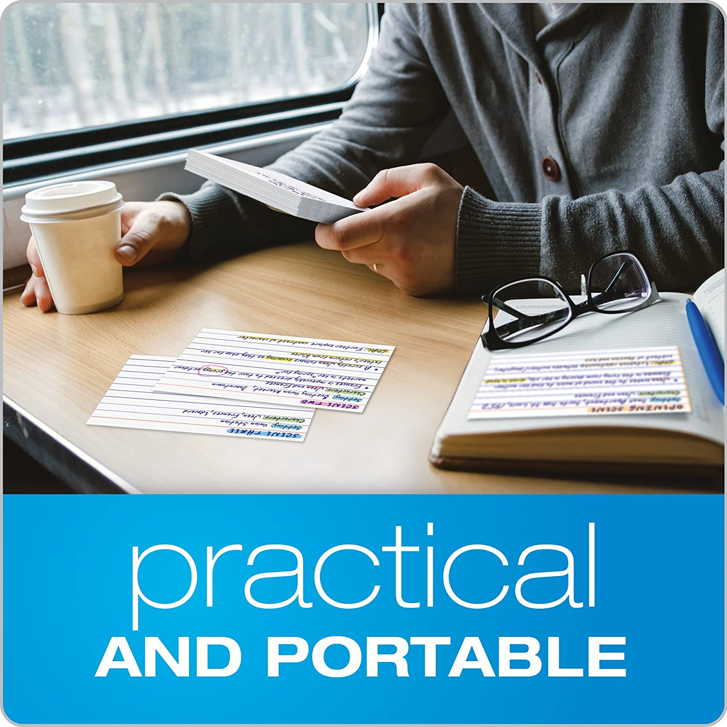 Oxford Ruled Index Cards, 3" X 5", White, Lined Index Flashcards, 300 per Pack (10022) image number 3