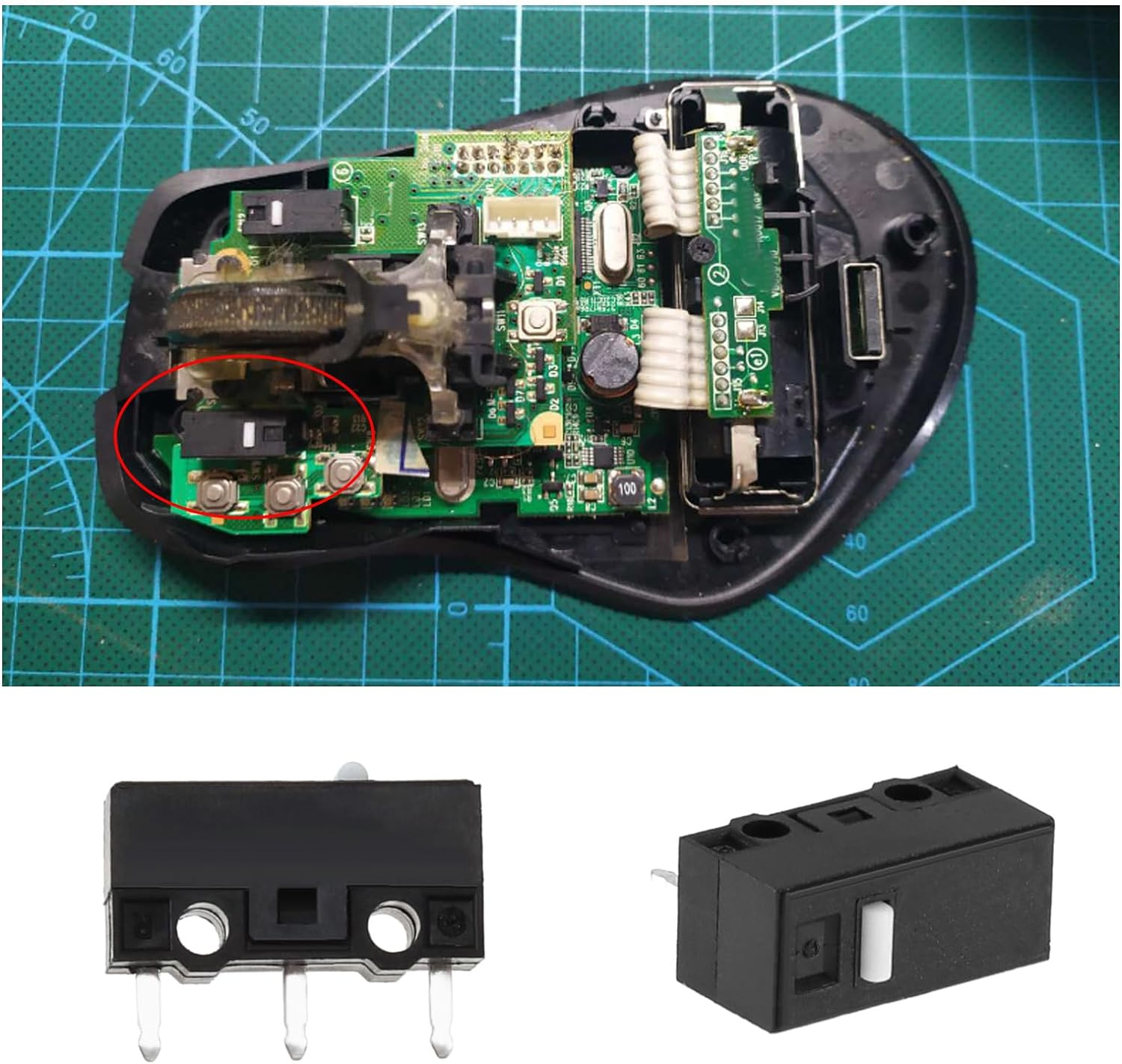 Emagtech 10PCS Mouse Micro Switch D2FC-F-7N Tact Switch Compatible with Logitech, Razer, Roccat, Steelseries image number 5