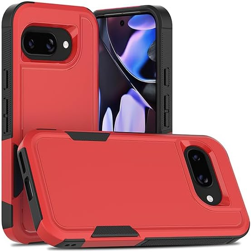 ZUSLAB for Google Pixel 9A Case, Rugged Defender Protective Heavy Duty Shockproof Dustproof Cover (2025) - Black