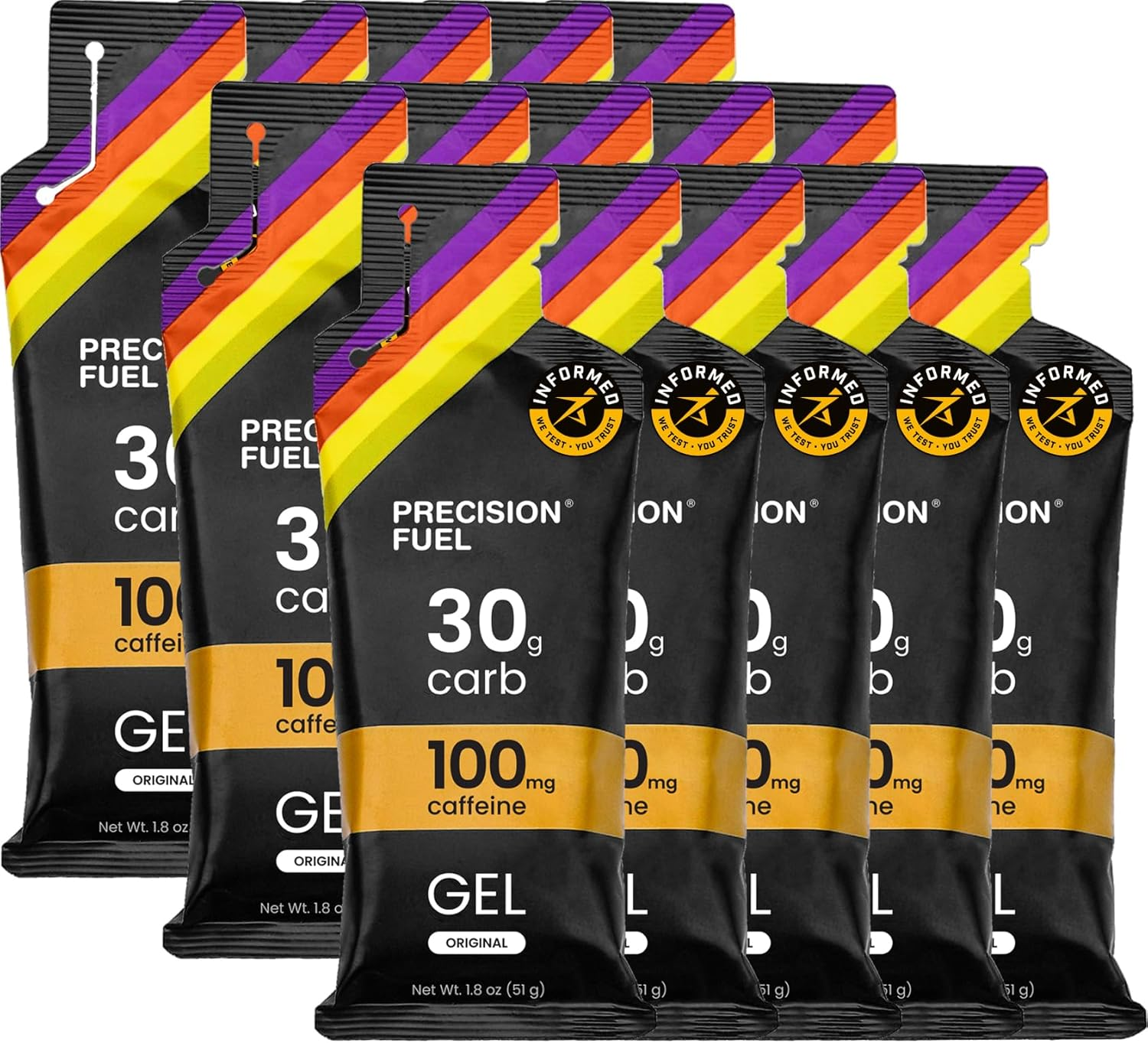 Precision Fuel & Hydration - PF 30 Caffeine Gel Caffeine Pack of 15