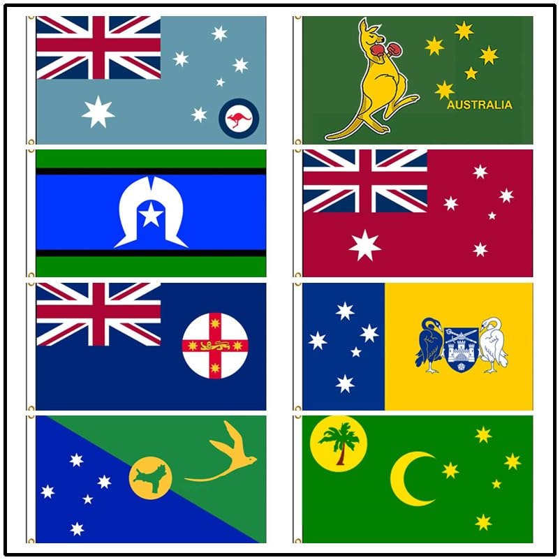 Ariv Hommey 150X90Cm Western Australia Flag, Australian State of Western Australia Large Banner Decor, Digital Printed 100D Polyester Flags W/Two Metal Grommets (WA, 5X3 Ft) image number 1