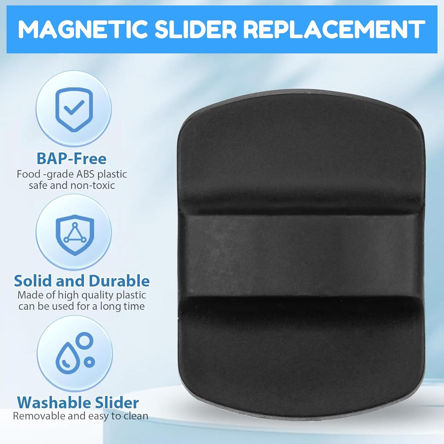 Magnetic Slider Replacement for Yeti, New Upgrade Magnetic Slider Replacement Block 5 Pcs Lid Slider Push Block Part for Yeti Magnetic Lids 10 Oz, 14 Oz, 16 Oz, 20 Oz, 26 Oz, 30 Oz image number 4