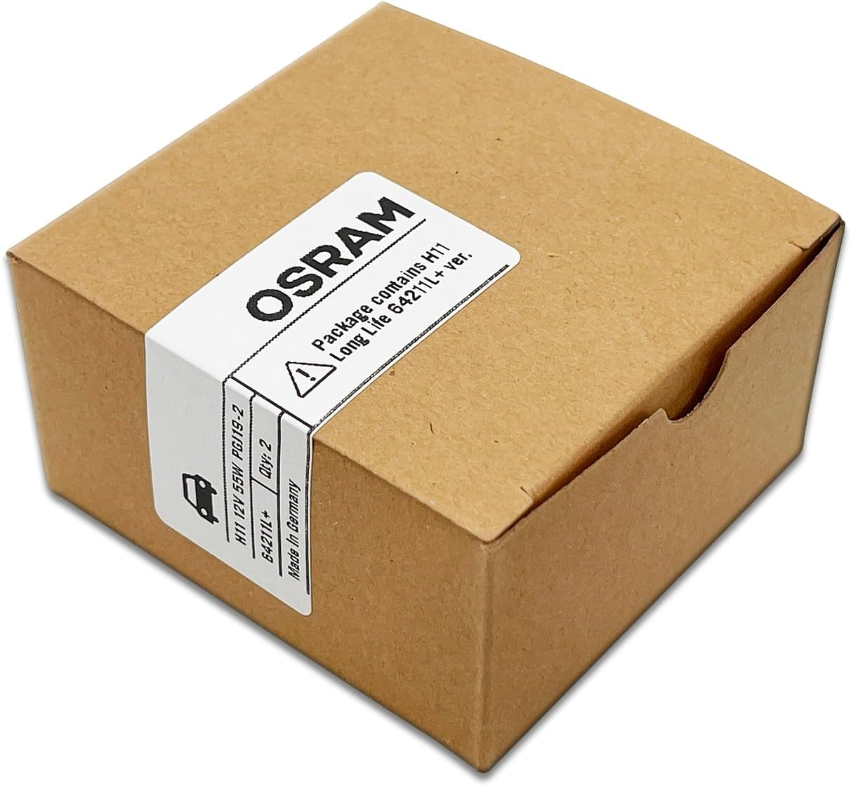 OSRAM H11 OEM Original Standard Halogen Headlight Bulbs 12V 55W 64211L+ (Long Life) Made in Germany | Pack of 2 image number 4