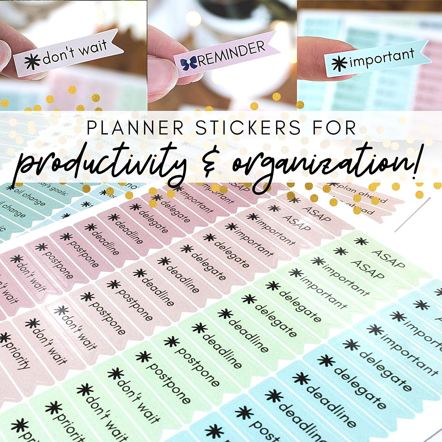 Busy Bee Planners Monthly Weekly Daily Planner Sticker Set for Enhanced Productivity image number 3