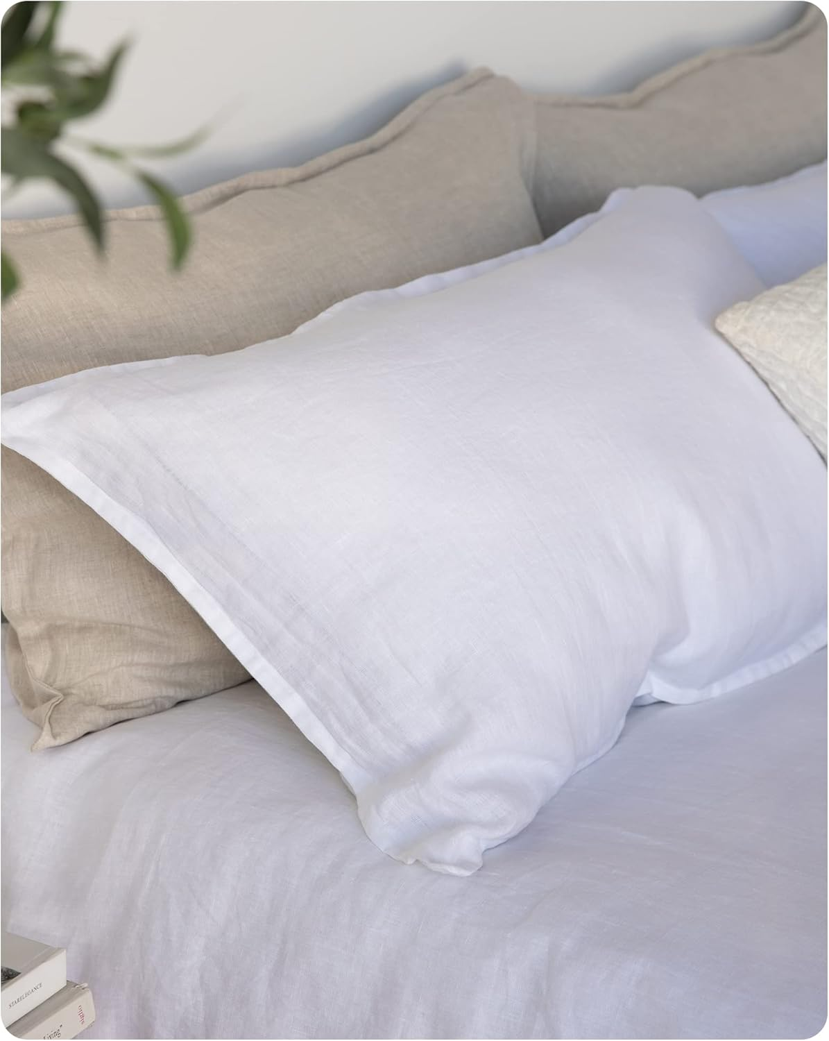 XZ XIFA Olive Green Linen Duvet Cover Twin, 100% Washed French Flax Linen Bedding Set with Zipper Closure, Cooling & Textured Bed Sets for Hot Sleepers(1 Duvet Cover, 1 Pillowcases) image number 7