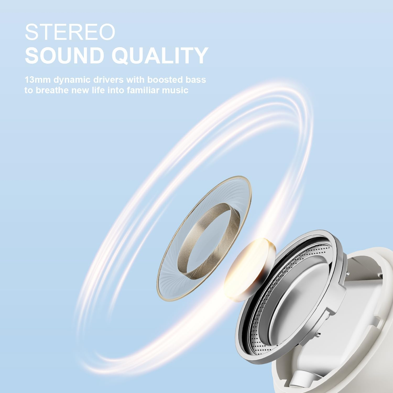 Edifier X1 Lite Mini Wireless Earbuds Bluetooth 5.4 Earphones, in Ear Headphones with 2 ENC Microphone, 26H Playtime, Fast Charge, Custom EQ, IP54 Waterproof Ear Buds - White image number 3