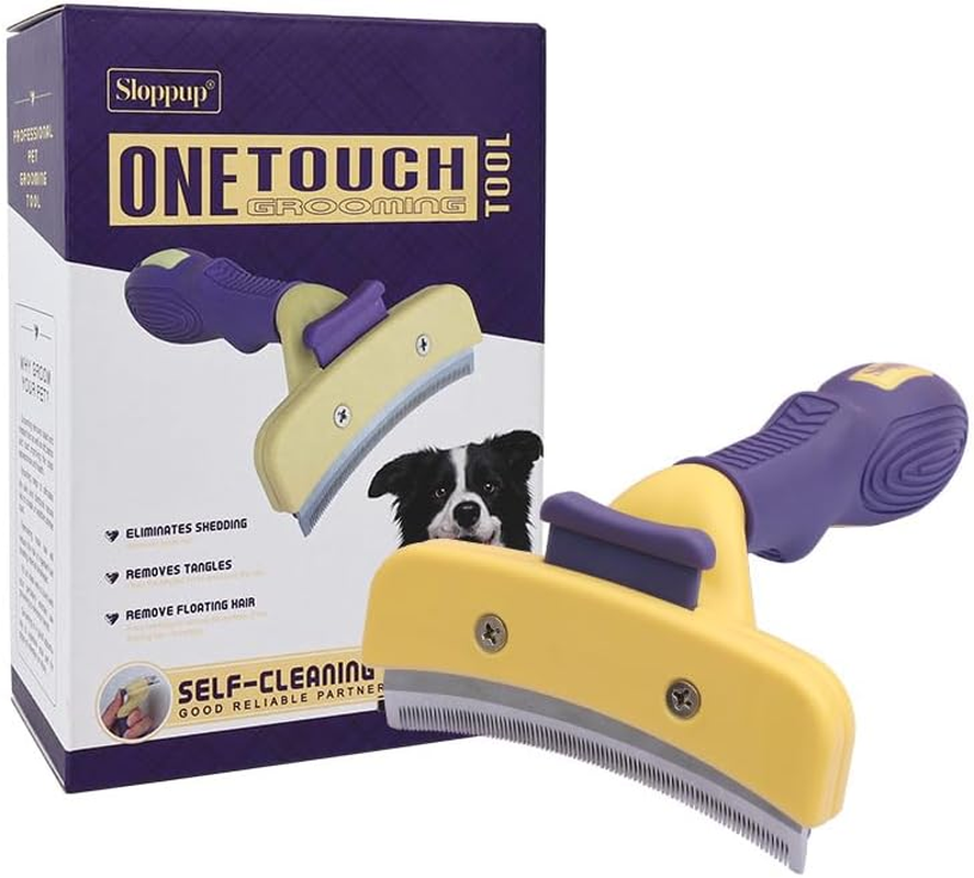 Pet Grooming Comb for Cats and Dogs - 2-In-1 Dematting and Deshedding Brush with Thinning Blade & Double-Sided Detangling Comb, Safe for All Coat Types image number 4