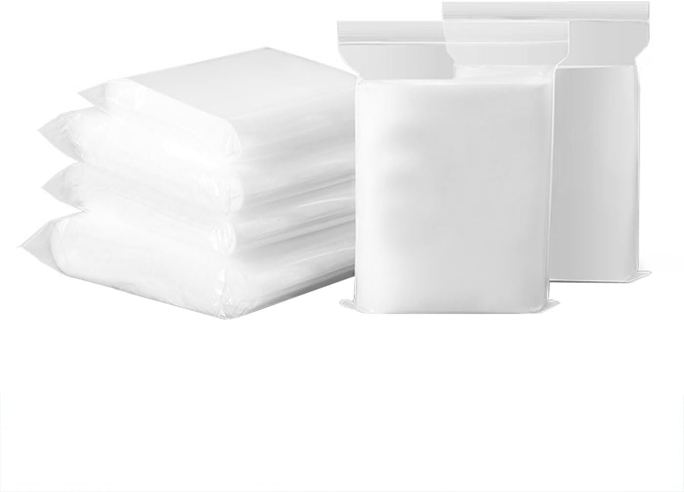 Resealable Storage Bags with Zipper Lock, 100 Pack, Clear, Multiple Sizes (5X7Cm) image number 2