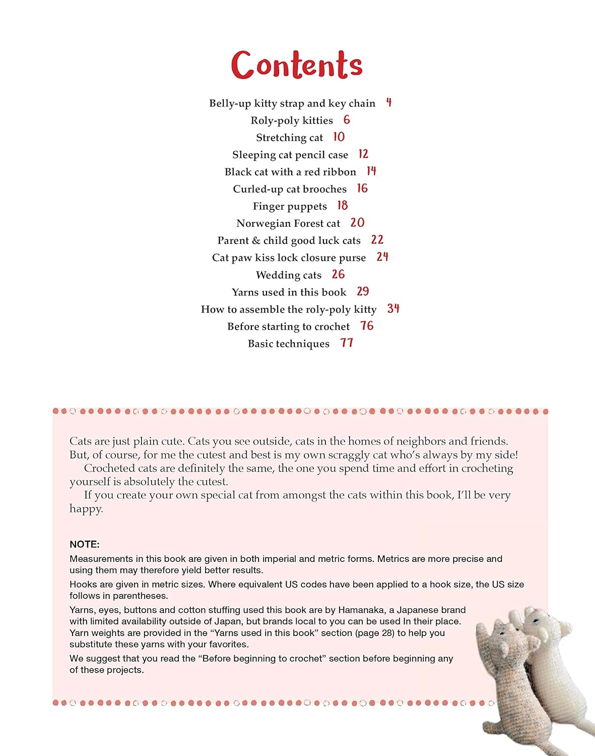 Amigurumi Cats: Crochet Sweet Kitties the Japanese Way (24 Projects of Cats to Crochet) image number 5