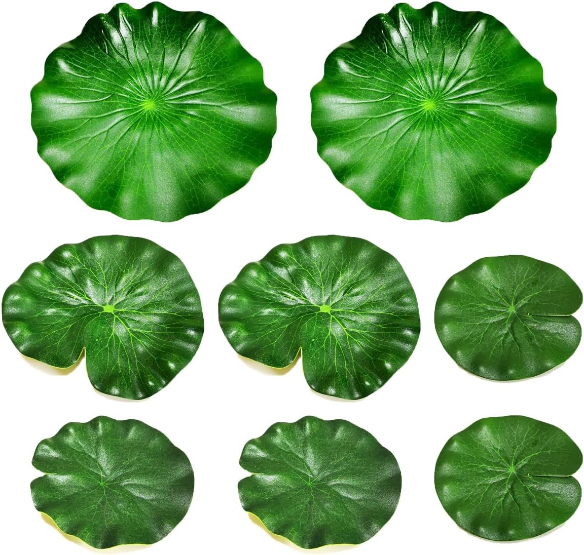 8PCS Lily Pads for Ponds, Artificial Floating Foam Lotus Leaves, Lily Pads Foliage Pond Decor for Koi Fish Pool Patio Aquarium Decor Plastic Plants image number 2