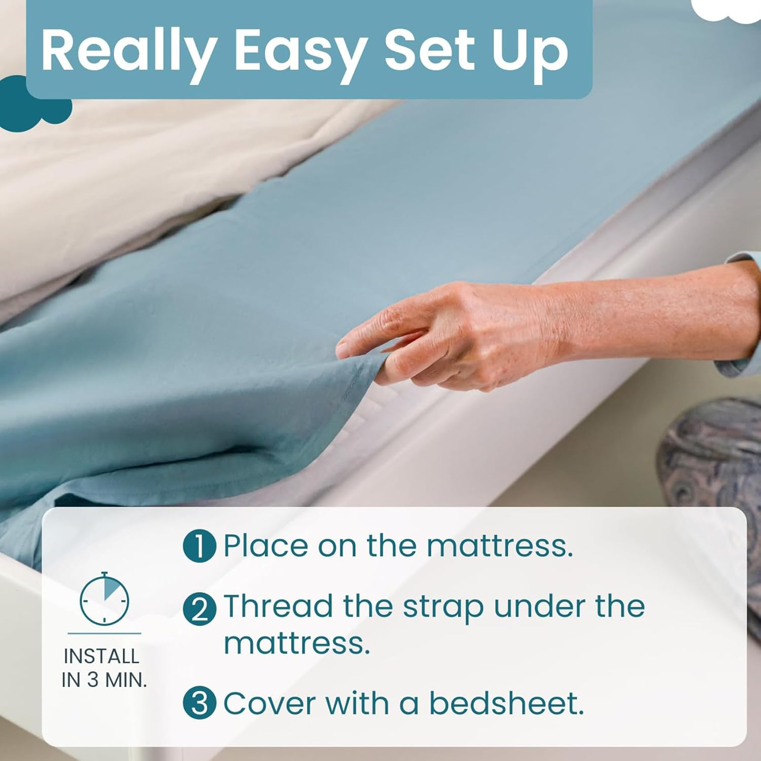 Toddler Bed Rail Bumper, Kids Foam Safety Bed Guard for Twin, Queen, King, White 134 * 19 * 12Cm