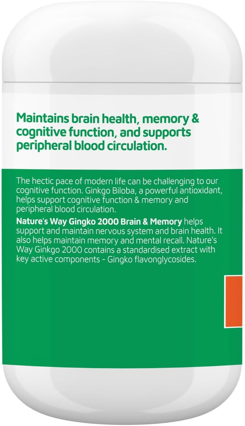 Nature'S Way Ginkgo 2000 Brain+Mem Film Coated 120 Tablets