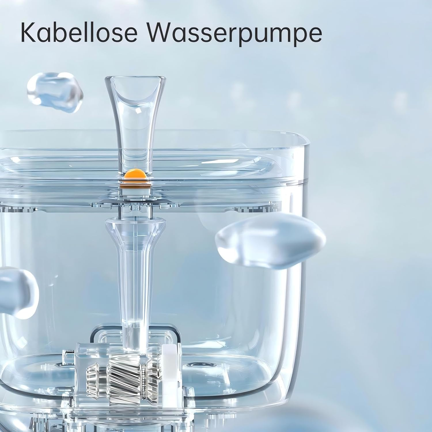 Astropet Drinking Fountain with Wireless Water Pump for Cats and Smaller Dogs, Ultra Quiet 2 Litre Cat Fountain, Stainless Steel Drinking Bowl for Easy Cleaning image number 5