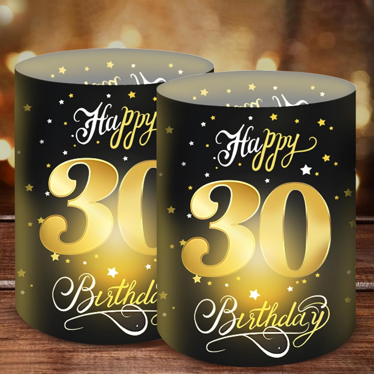 Moorle 12 Lantern Table Decoration 50Th Birthday, Happy Birthday Table Decoration for Men and Women, Lanterns for Tea Lights or Candles