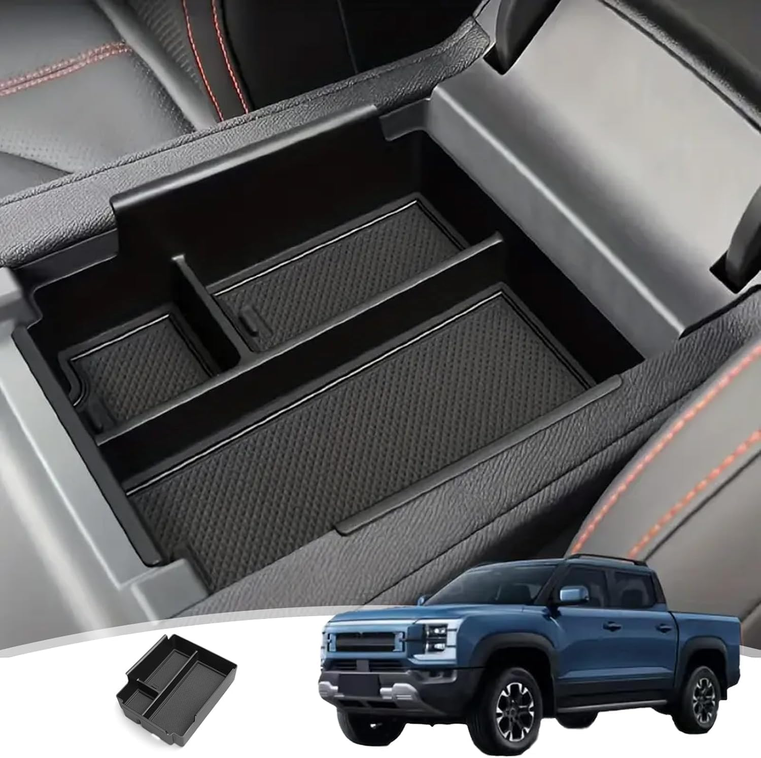 BYD Shark Accessories Center Console Organizer, Armrest Box Storage Tray for BYD Shark 2025 2024 Auto Pickup Accessories image number 2