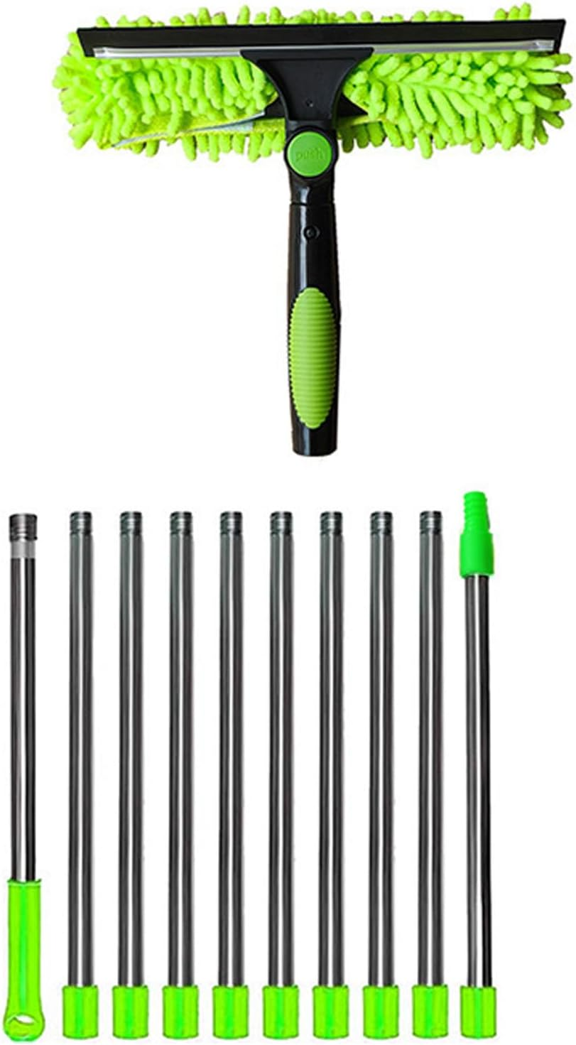 IOIUSKKU Extendable Window Cleaner Pole 5M Telescopic Extension Long Reach Window Cleaning Equipment ABS Window Cleaning Pole, A