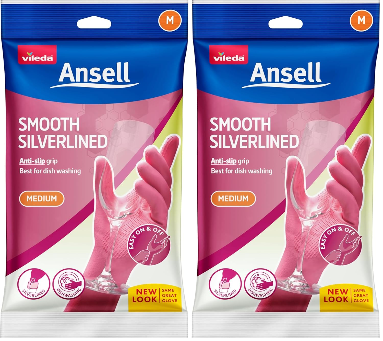 Vileda Ansell Smooth Silverlined Gloves Medium (Pack of 2) image number 4