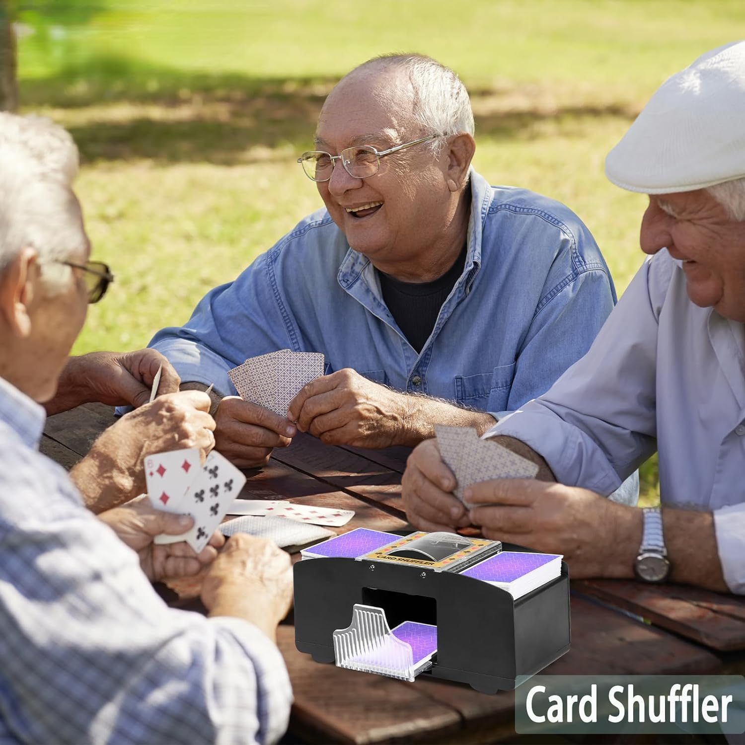 Automatic Card Shuffler 2/1/4/6 Deck,Battery-Operated Electric Poker Shuffler,Playing Card Shuffler for Home Card Game (1-2 Decks) image number 3