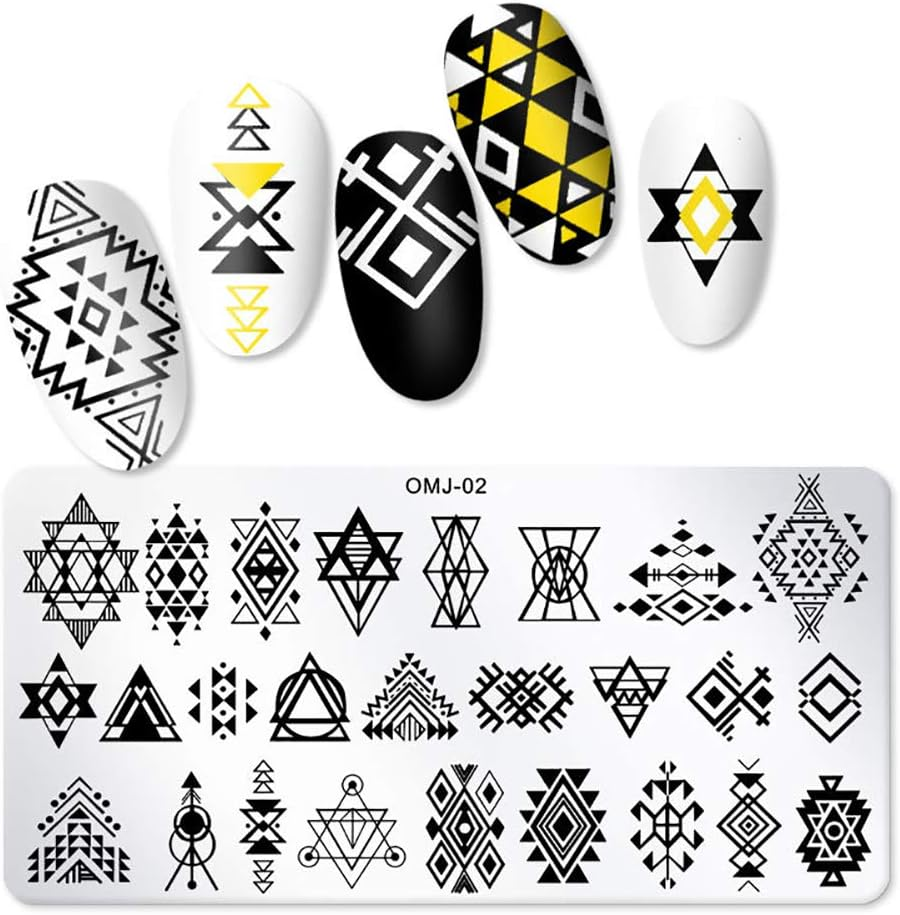 SILPECWEE 6Pcs Nail Art Stamping Templates Butterfly Flower Nail Art Stamps Stencils Manicure Accessories Nail DIY Tools image number 2