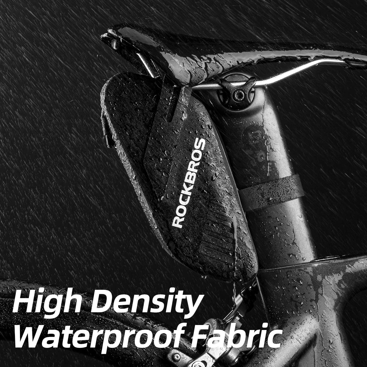 ROCKBROS Bike Saddle Bag Waterproof Bike Seat Bag for Mountain Road Tail Seat Pack Bicycle Top Tube Storage Bag image number 3