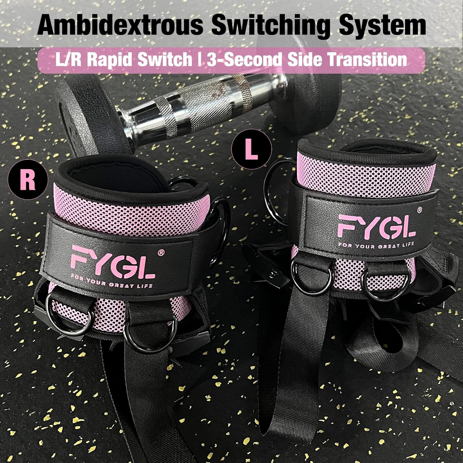 Ankle Straps for Cable Machine and Resistance Bands image number 1
