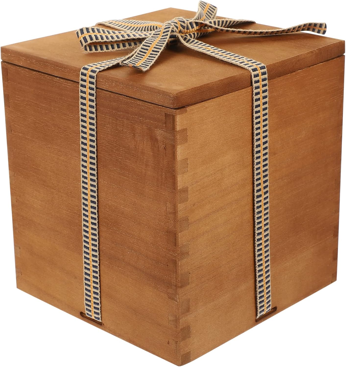 Vintage Style Ceramic Teacup and Vase Wooden Storage Box Lid Packaging Wooden Keepsake Box for Home Sundries and Decorative Display image number 6