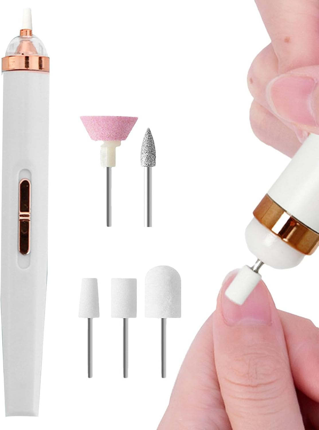 Electric Nail Drill,2 Adjustable Speeds Portable Nail Drill | Professional Electric Manicure Drill, Nail Filer for Gel Nail, Acrylic Nail, Glazing Nail Buniq