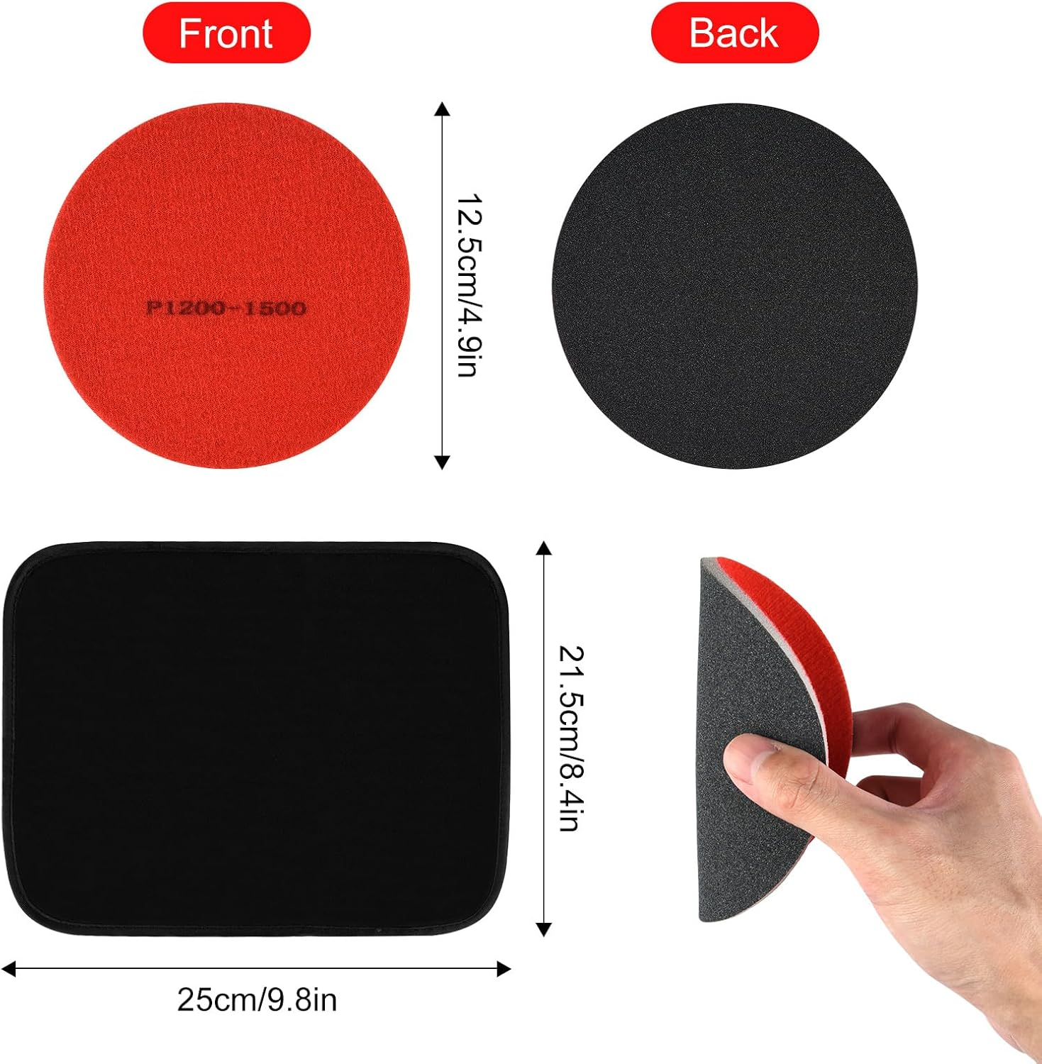 17PCS Bowling Ball Sanding Pads with 10"X8" Bowling Towels, Bowling Accessories Kit Include P180,P400,P500-P600,P800-P1000,P1200-P1500,P2000,P2500,P3000 Bowling Ball Grit Cleaning Pads(16+1) image number 4