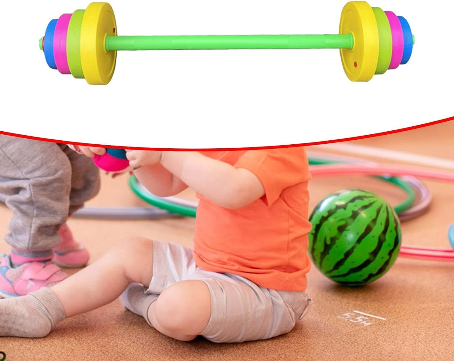 Predolo 2 Pieces Kids Fitness Dumbbells Set for Ages 3+ Home Gym Equipment, Handle 49 Cm image number 2