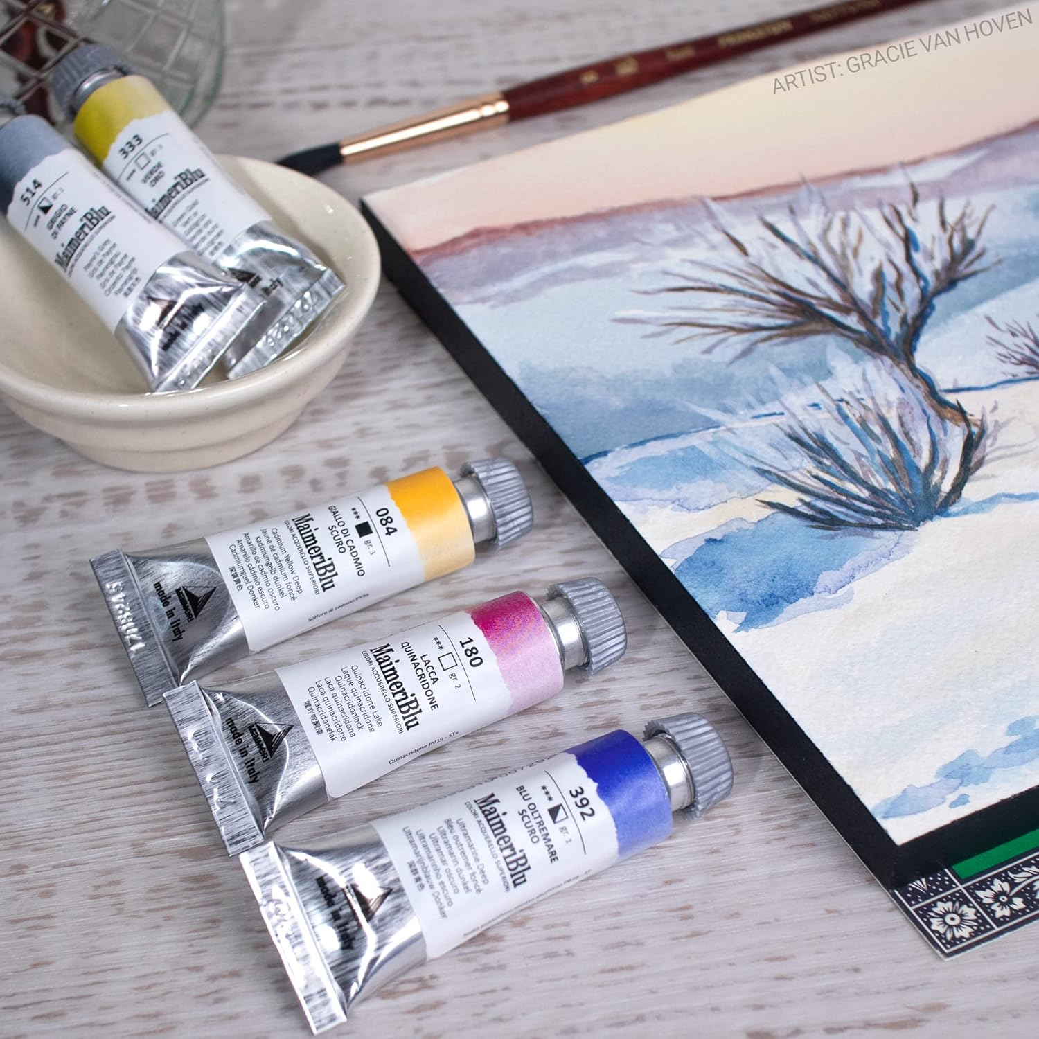 Maimeri Blu Artist Watercolor Set, 12 Ml (5 Tubes)