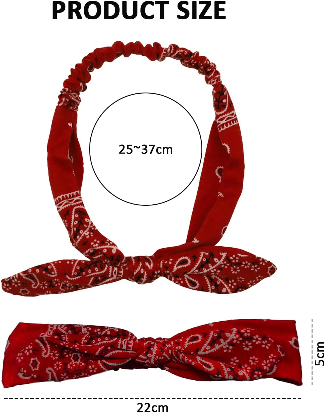 ALLY-MAGIC E21-YGDJFD Women'S Stretchy Headband, Headbands, Women'S Headscarf, Pack of 2 Boho Headband Print Hair Accessories for Outfit Accessories image number 4