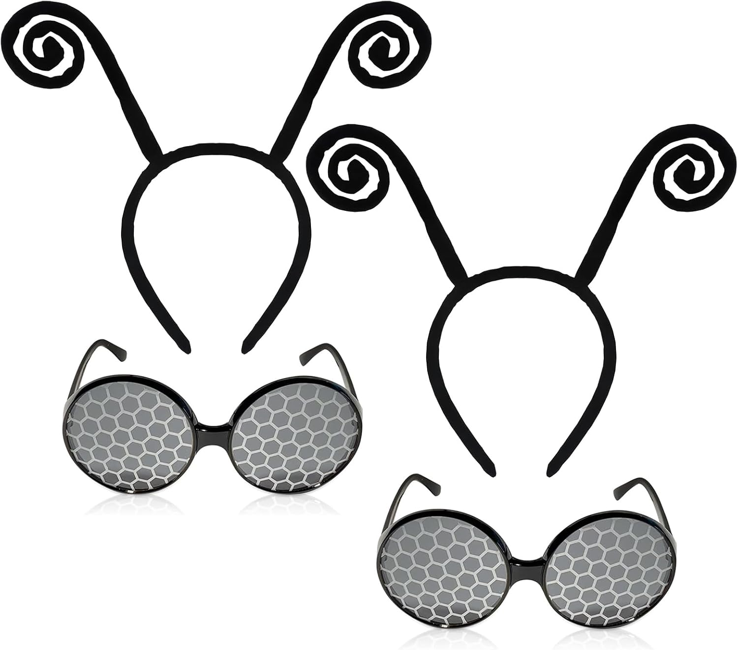 Butterfly Antenna Headband Glasses Set for Adult Bee Headband with Eyeglasses Butterfly Costumes Accessories