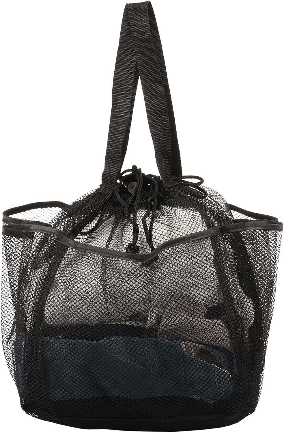 DJAPWPX Mesh Shower Caddy Double Handle Beach Toiletry Bag Drawstring Design Large Capacity for Travel Camping for People (Pink)