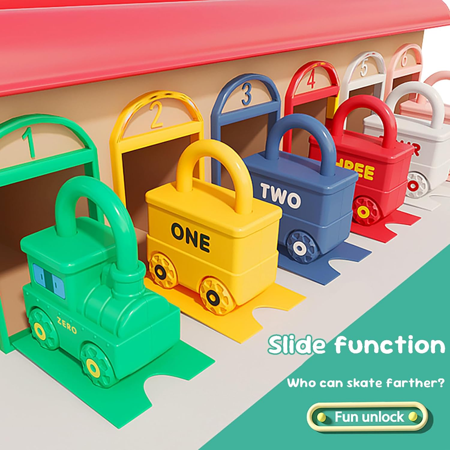 Lock and Key Toys for Toddlers 18 Months+ - Montessori Car Toy Set with Keys, Educational Number & Color Matching Preschool Learning Toys for Boys Girls Ages 1 2 3 4 5 image number 4