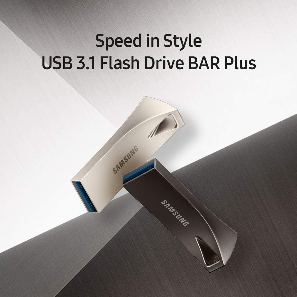 SAMSUNG BAR plus 256GB - 400Mb/S USB 3.1 Flash Drive Champagne Silver (MUF-256BE3/AM) image number 4