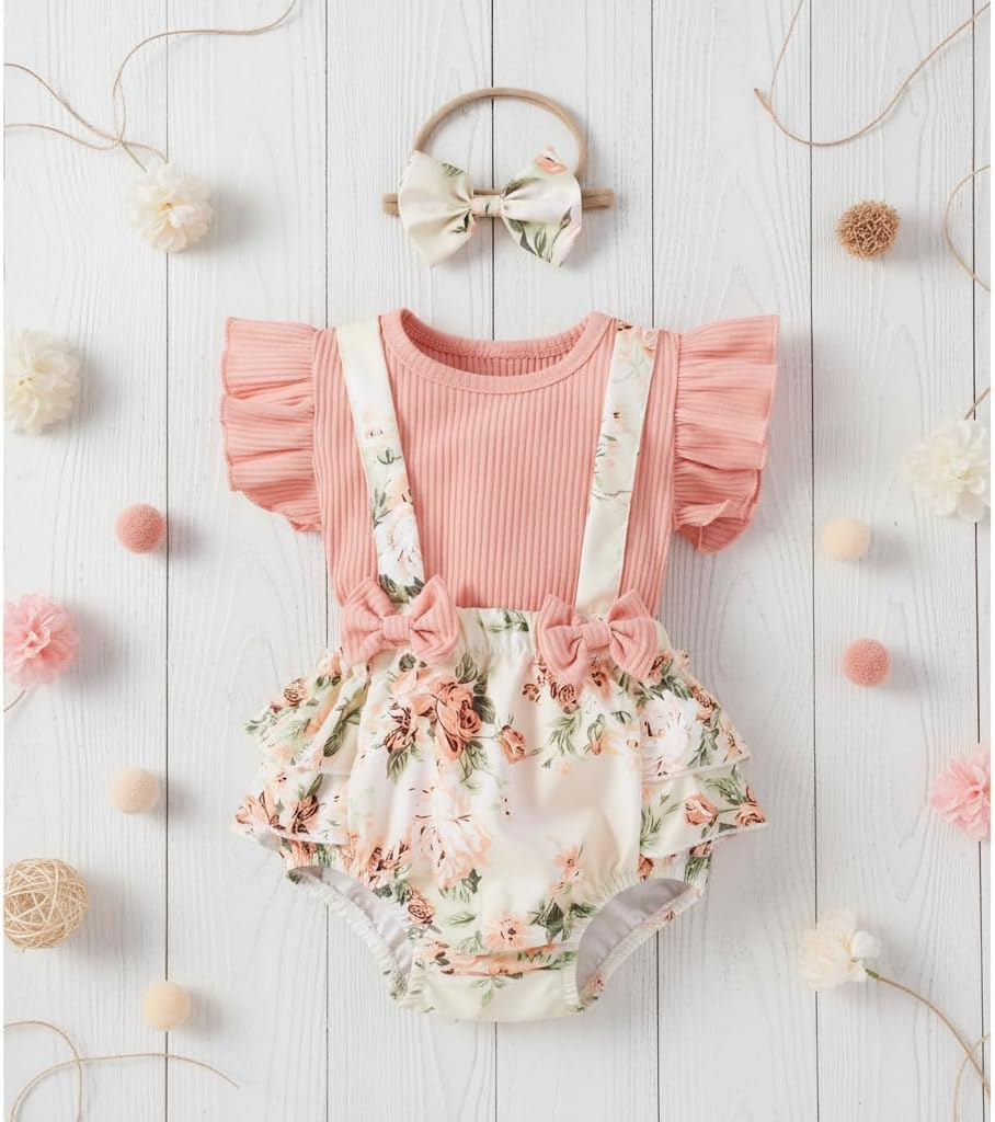 Sleeveless Off-Shoulder Two-Piece Set with Embroidery Rose Design, Summer Outfit image number 1