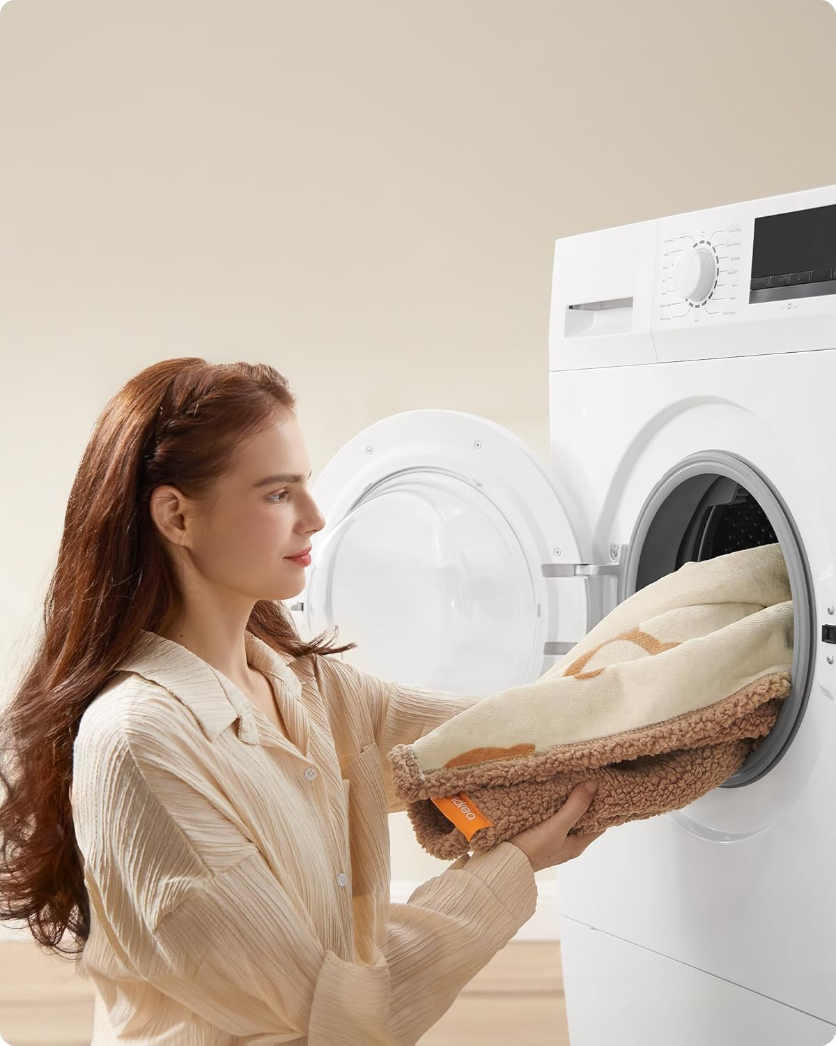 Feandrea Waterproof Dog Blanket, Sherpa Fleece Pet Blanket for Small Medium Dogs, Cats, 127 X 101 Cm, L, Machine Washable, Double-Sided Sofa Cover Protector, Beige PPB050K01 image number 5