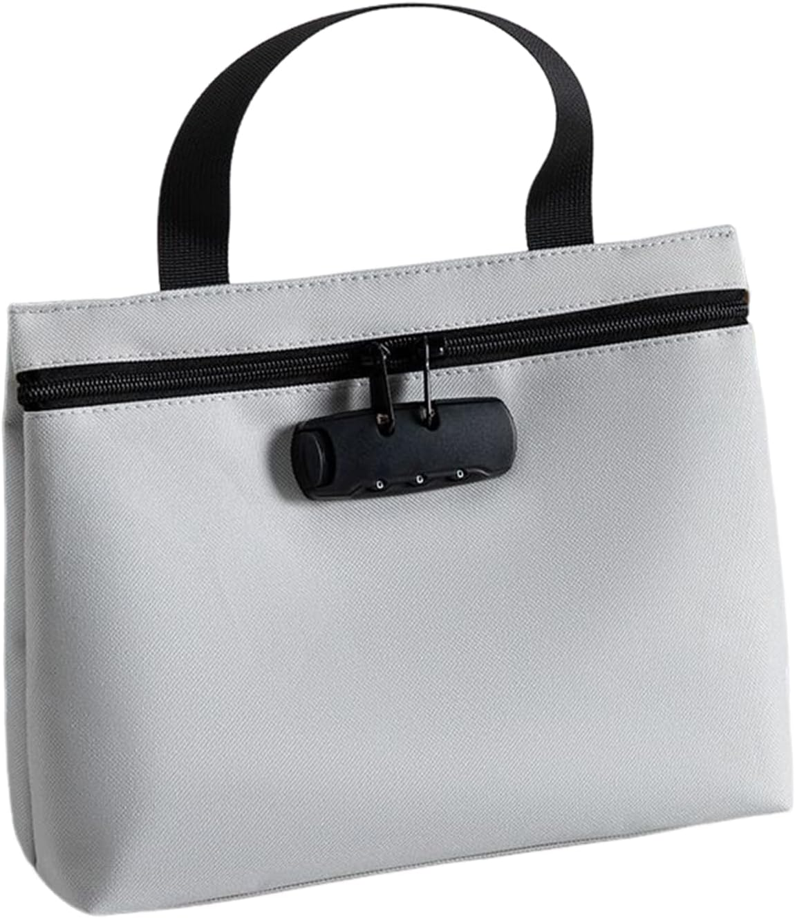 Locking Money Bag, Waterproof Zipper Organizer Pouch with Three Digit Lock, Travel Storage Case with Secure Closure, Keys Jewelry Passport Valuables, Documents Tickets 12.6X9.45X3.15 Inches