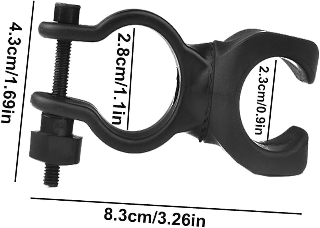 4 Pcs Plastic & Resin Walking Cane Holder, Bicycle Light Rack, Wheelchair Walking Stick Clip, 360 Degree Rotation Crutches Stick Bracket