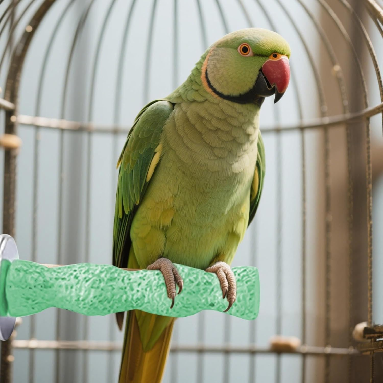 Ksngtixe 1PC Bird Perch Stand for Small Birds - Natural Wood Cage Perch for Budgies, Parakeets, Lovebirds & Conures, Training Exercise & Paw Grinding Chew Toy image number 5