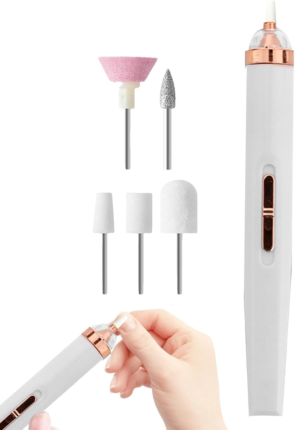 Electric Nail Drill,2 Adjustable Speeds Portable Nail Drill | Professional Electric Manicure Drill, Nail Filer for Gel Nail, Acrylic Nail, Glazing Nail Buniq